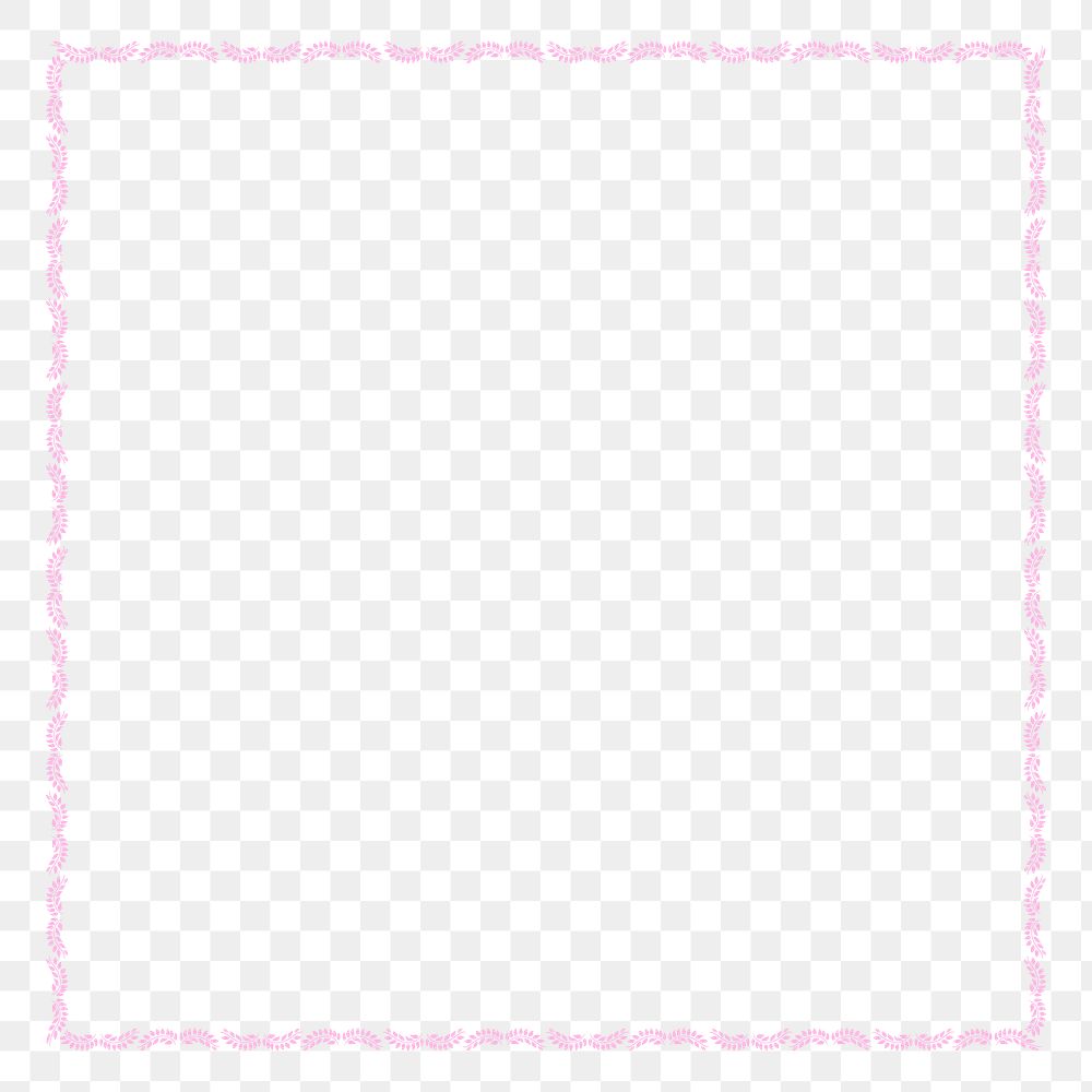 Pink ornamental frame design element