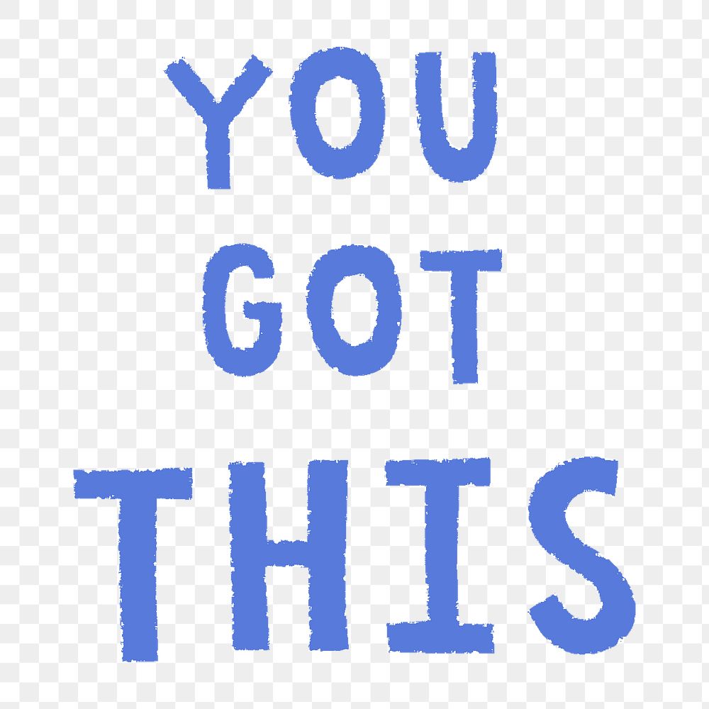 Blue you got this doodle typography design element