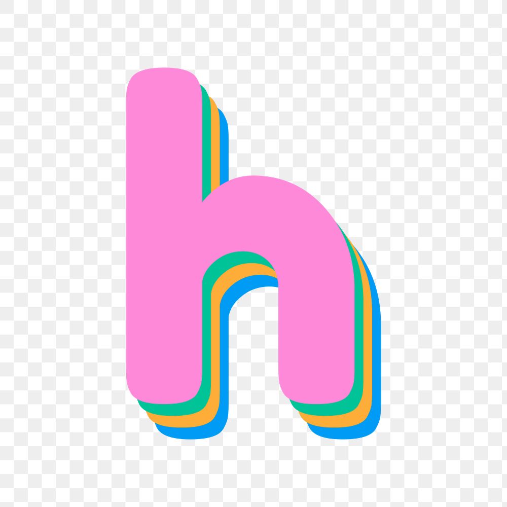 Letter h rounded font png