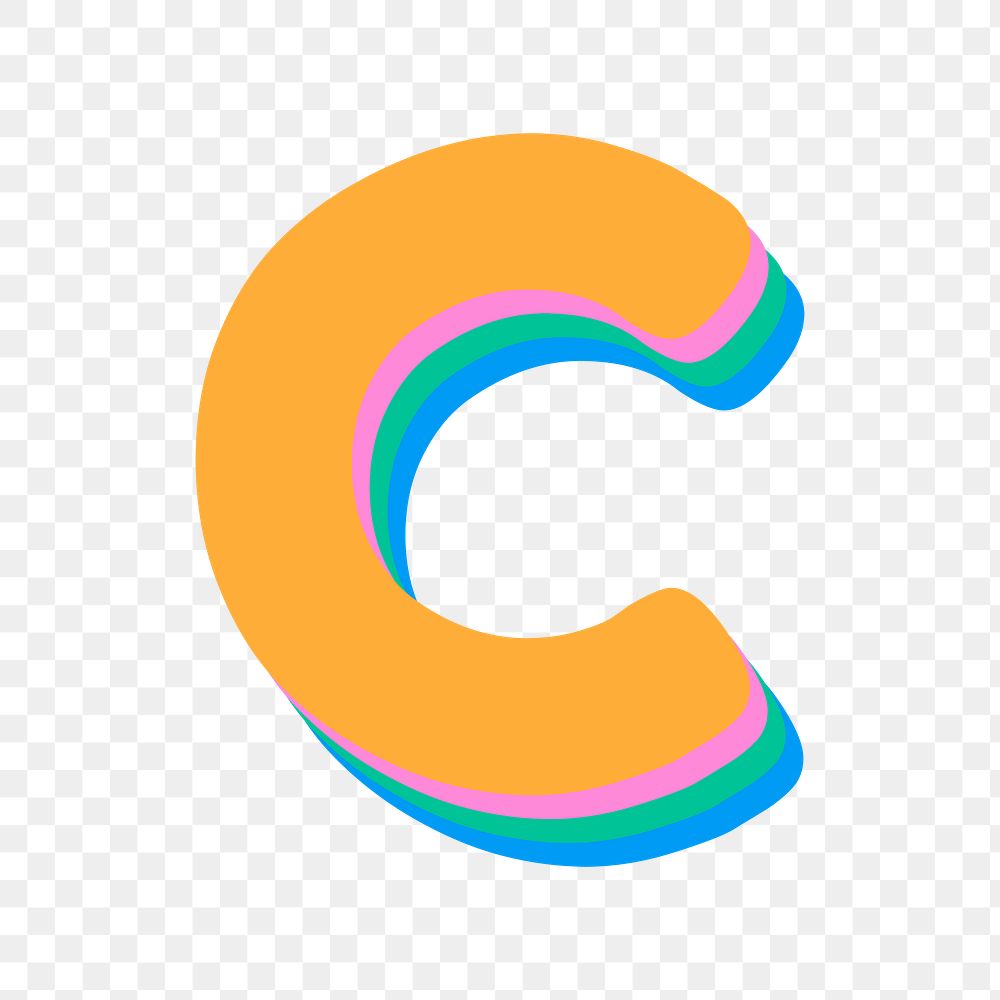 Letter c rounded font png