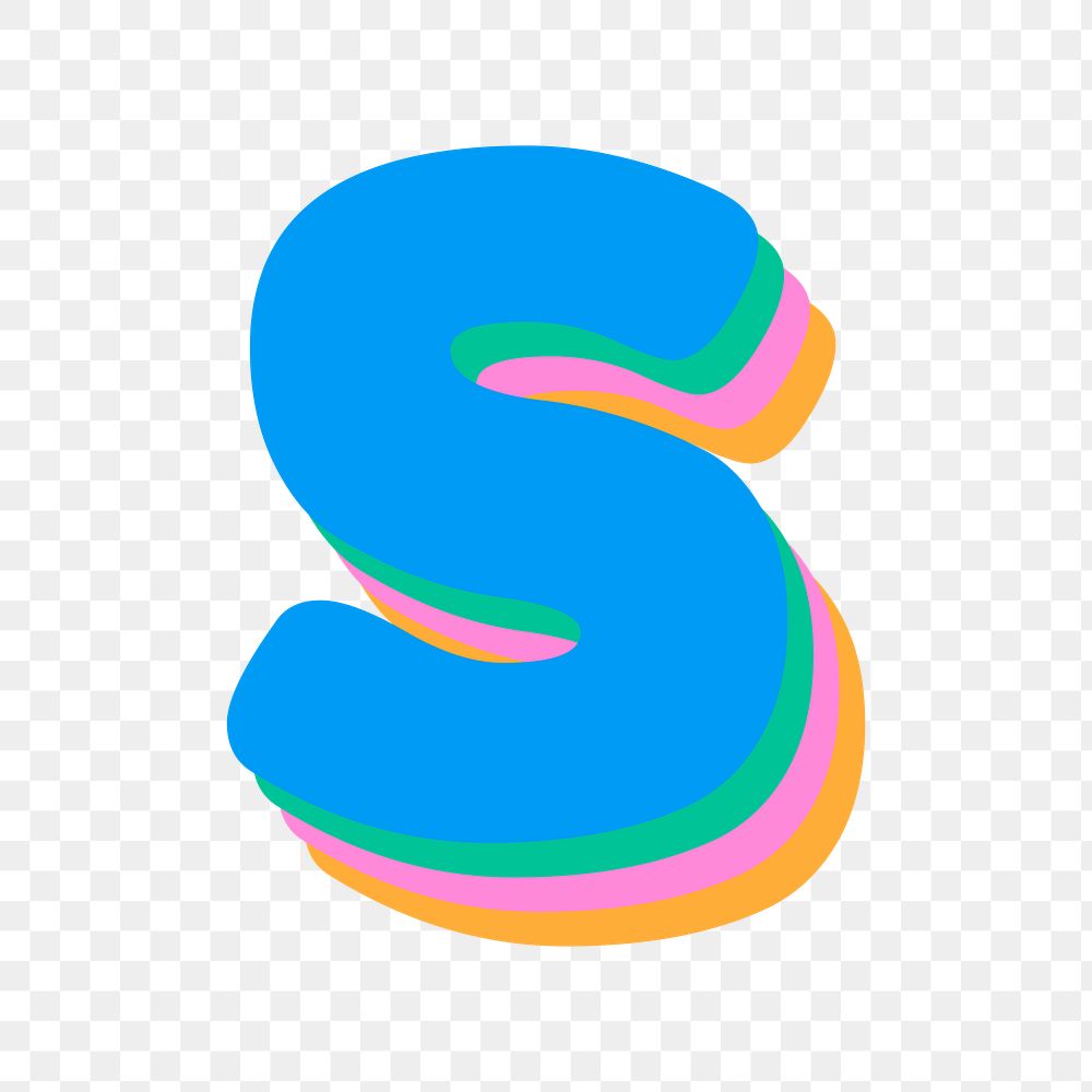 Letter s rounded typography png