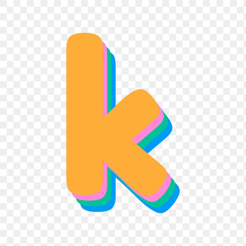 Letter k rounded font png