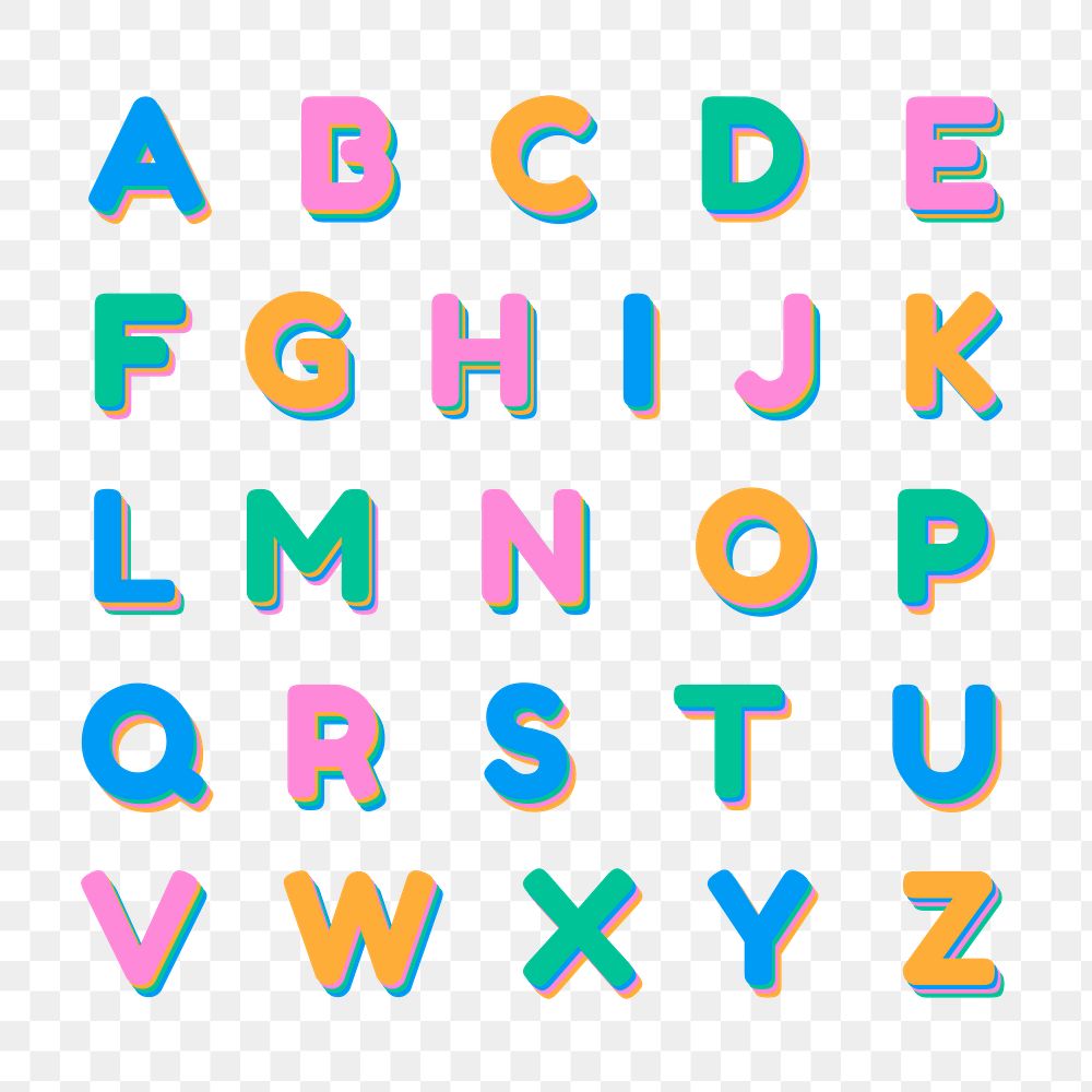 Capital letter set collection png
