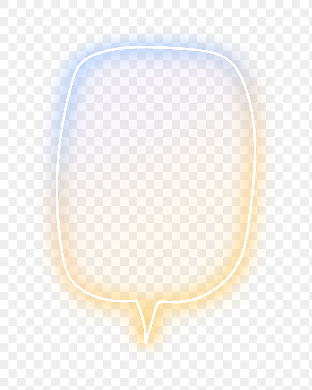 Glowing neon speech balloon design element