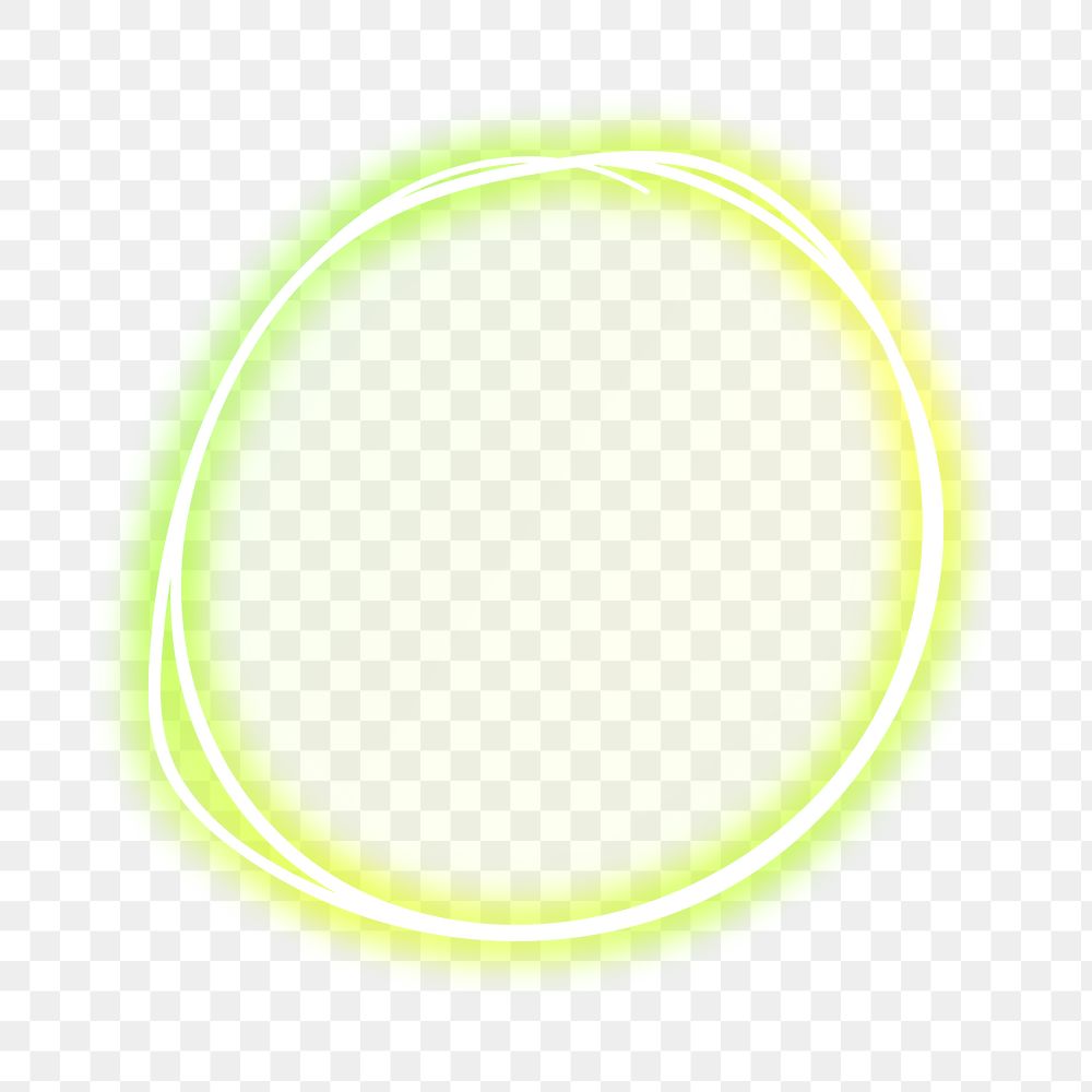 Glowing round neon design element