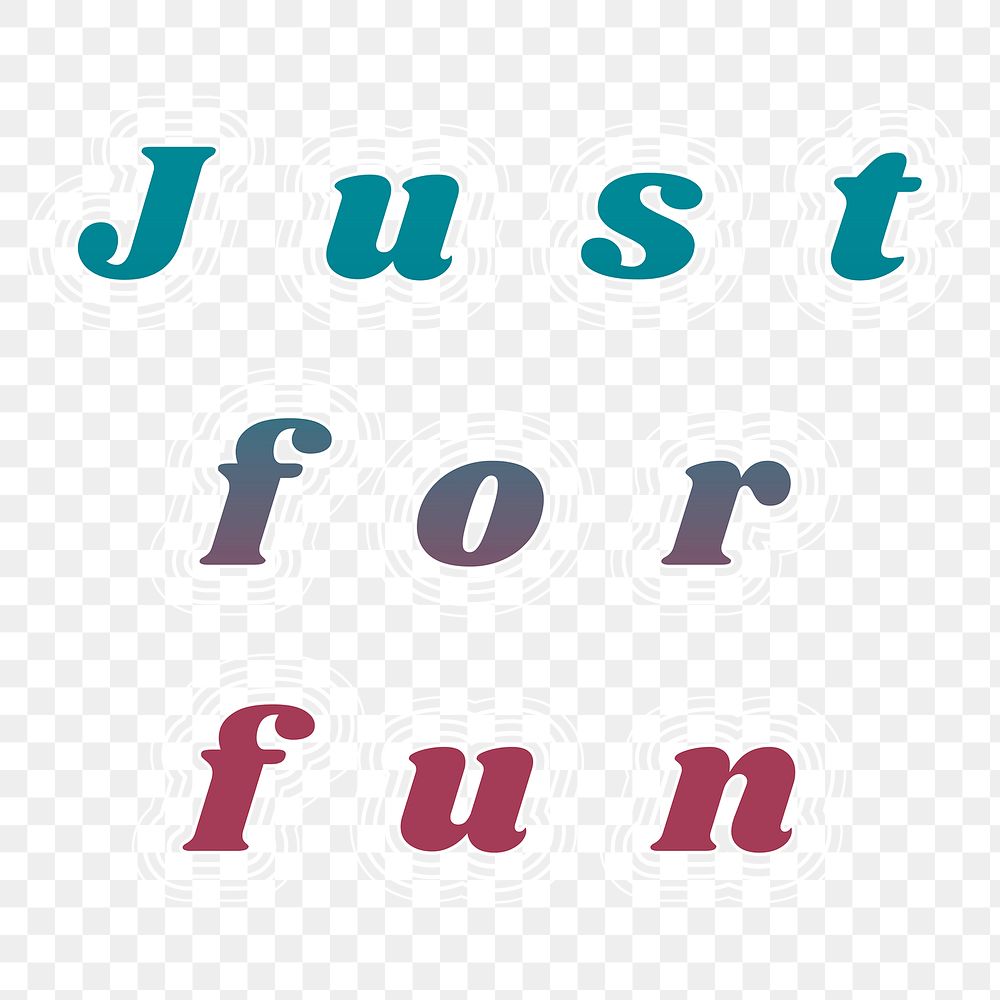Just for fun png retro font typography