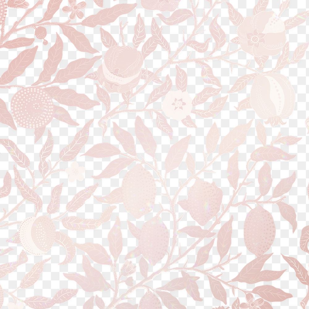 Pink pattern png transparent background, vintage flower design