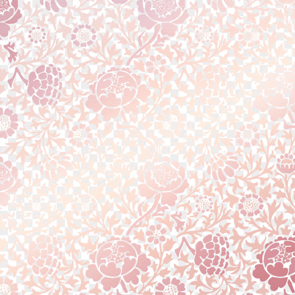 Pink pattern png background, vintage flower design