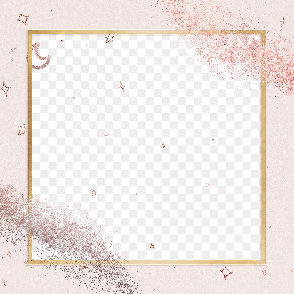 Shimmery border png festive pink glitter frame