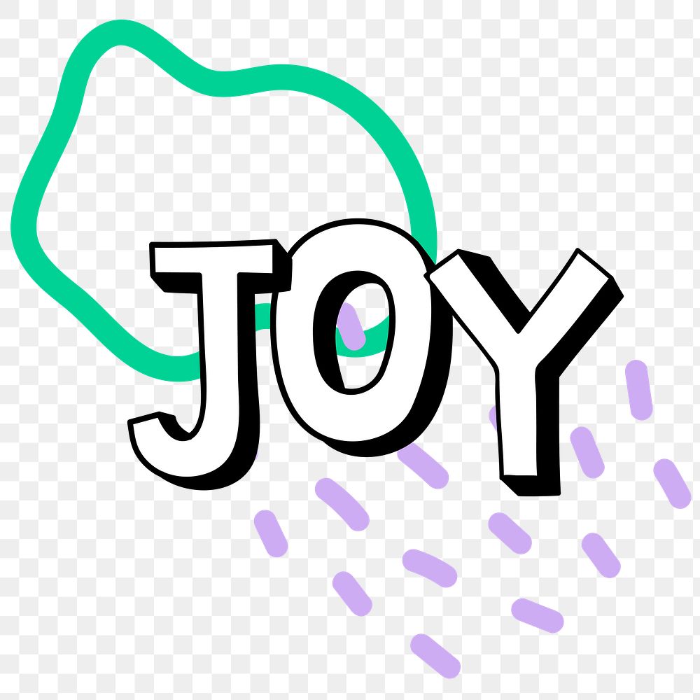 Joy png word bold font typography 