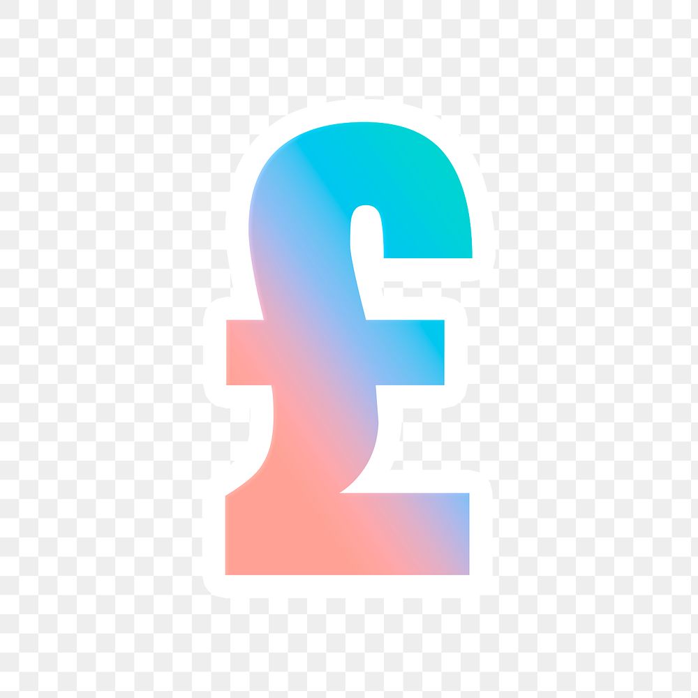 Gradient pound sterling sign png 