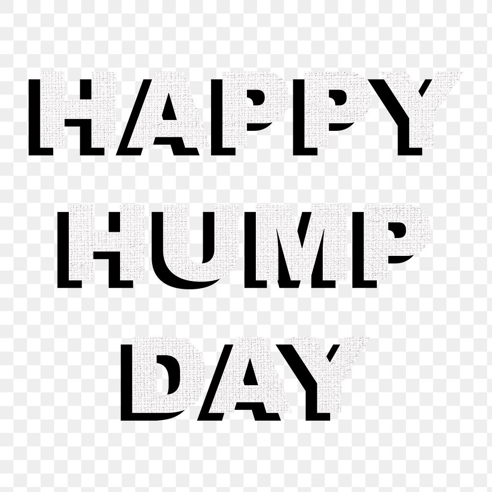 Happy hump day png typography
