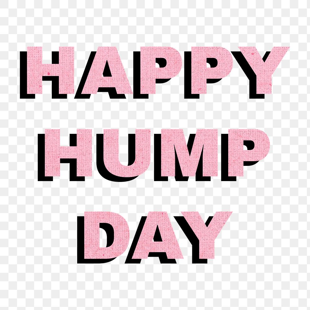 Png happy hump day typography