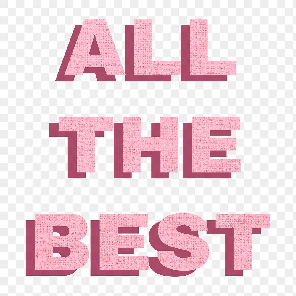 All the best typography text png