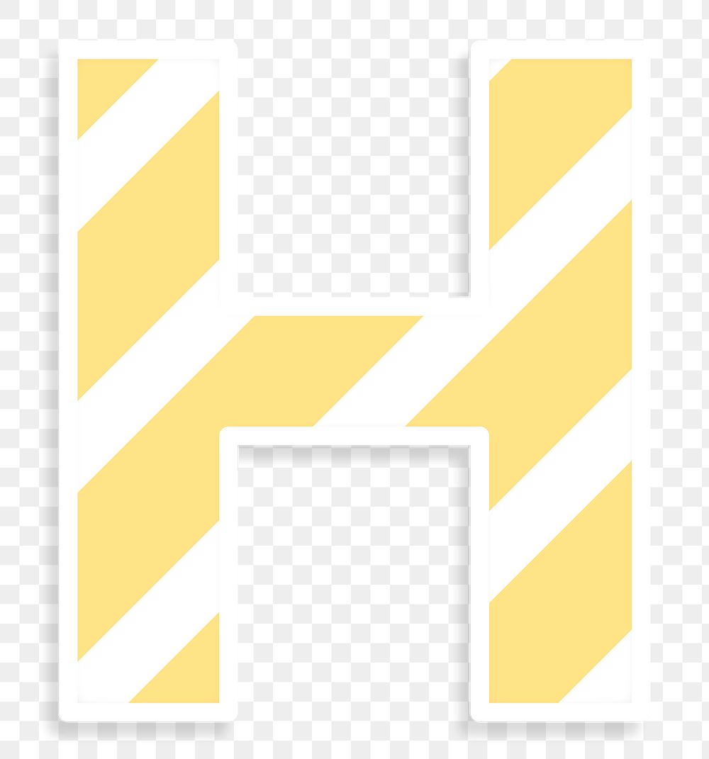 Letter h sticker typography png capital