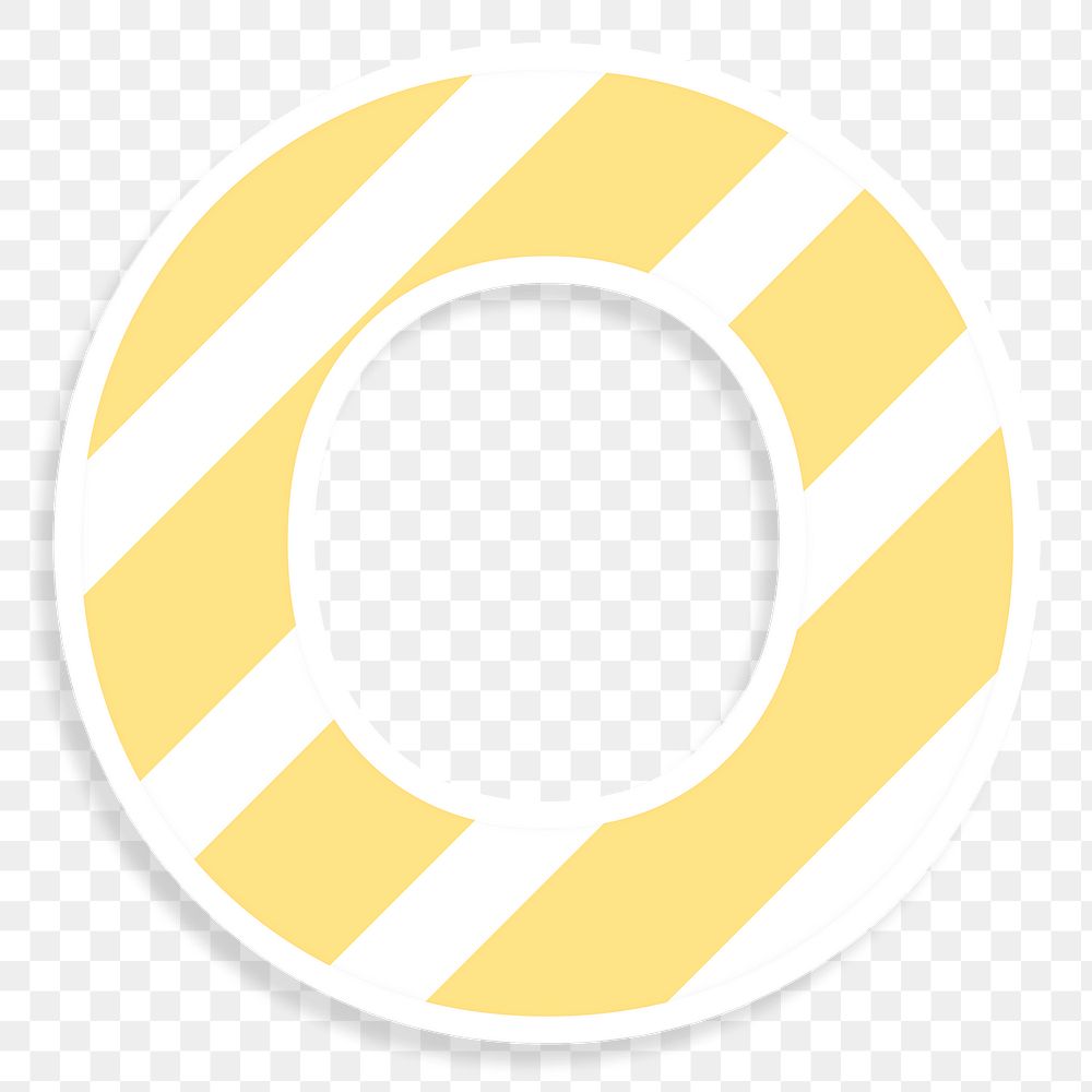 Letter o sticker typography png capital