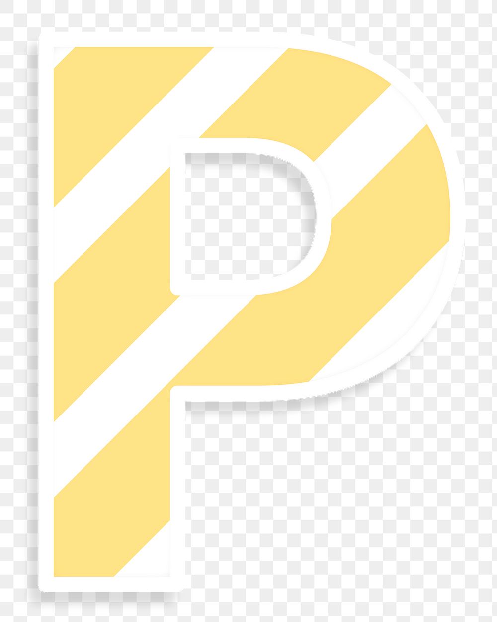 Letter p sticker typography png capital