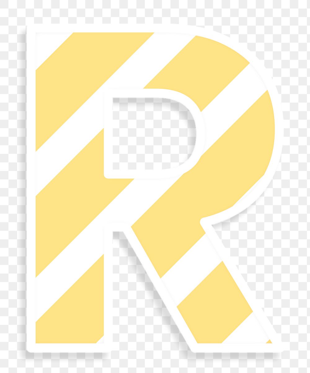 Letter r sticker typography png capital