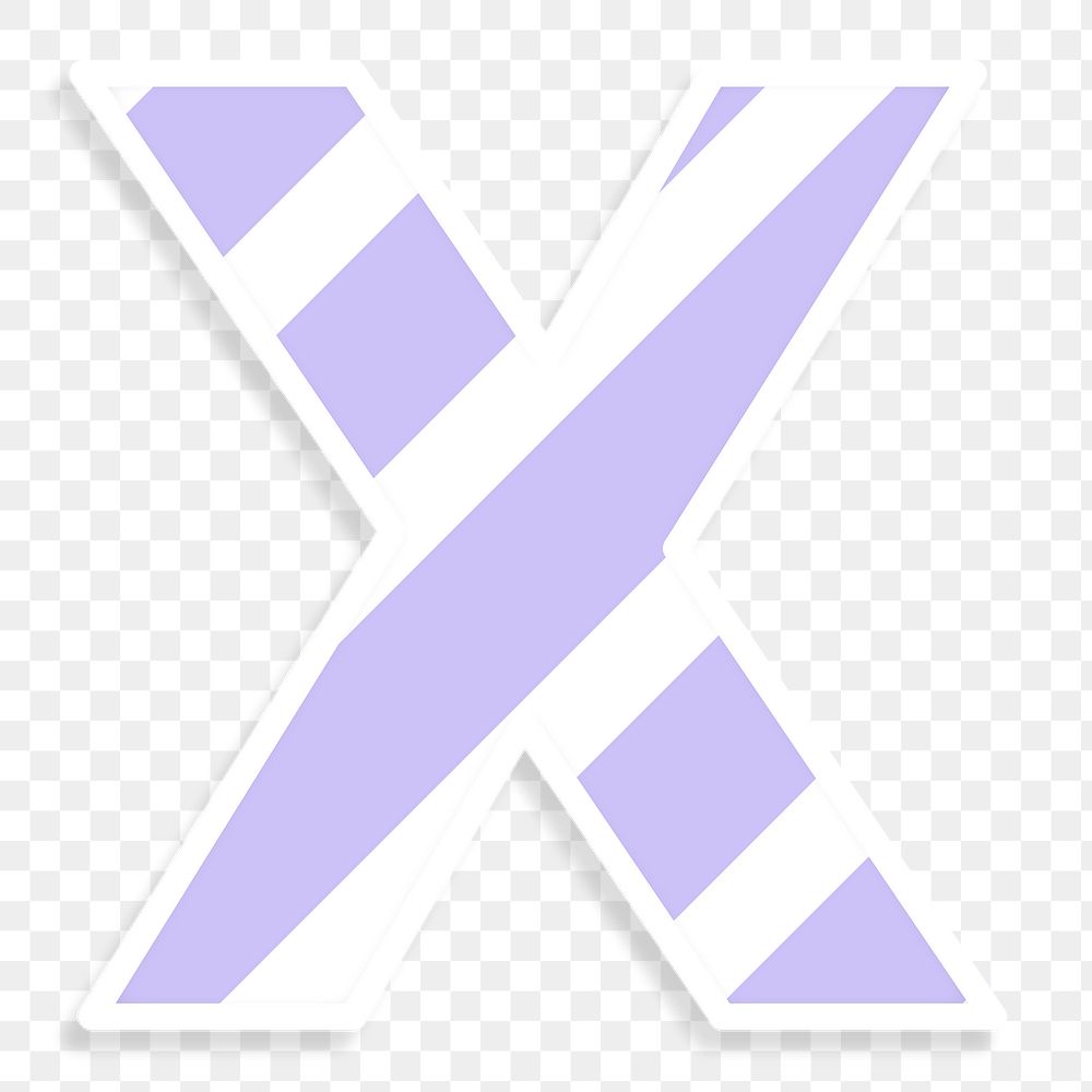 Font x capital typography png
