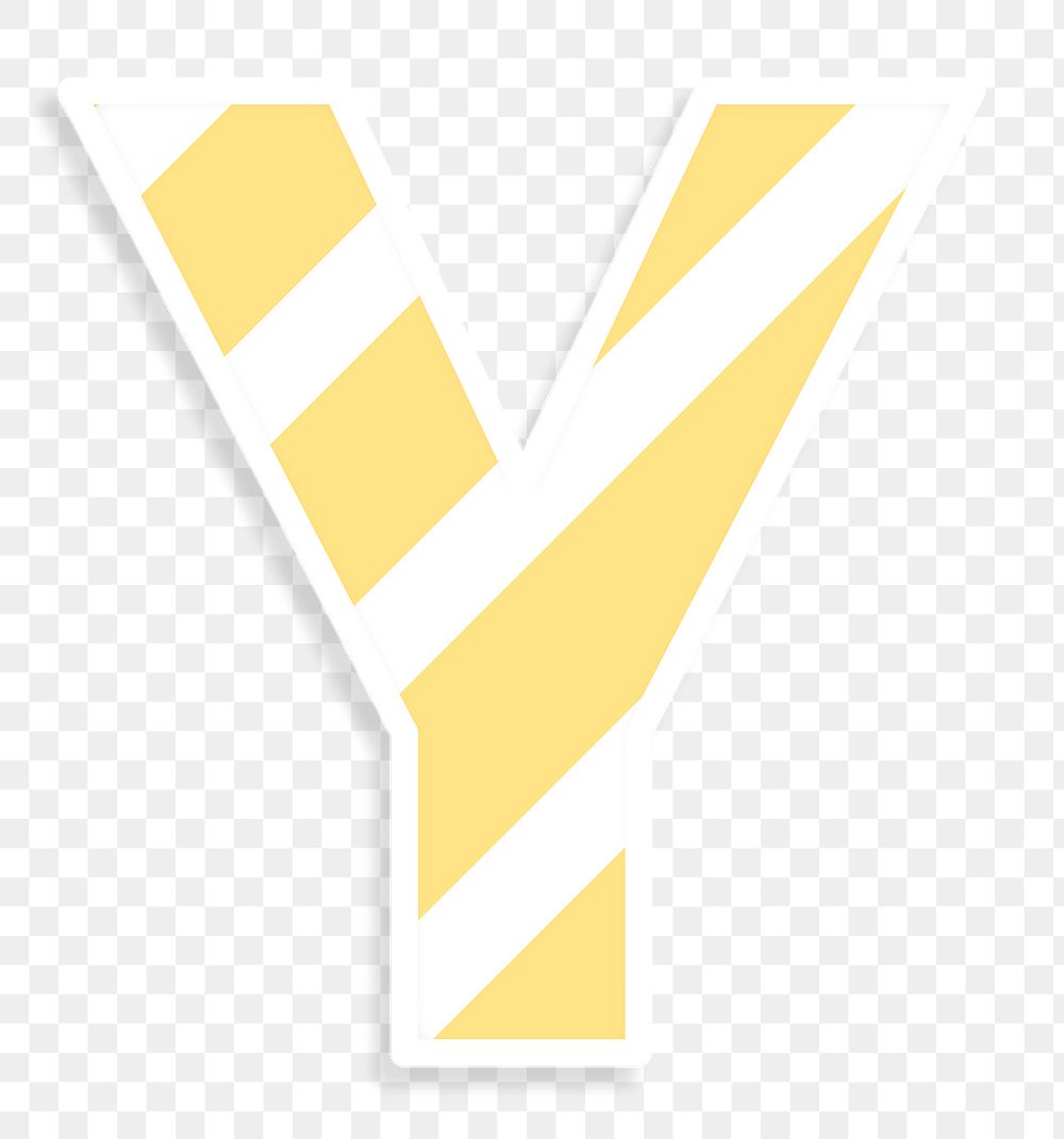 Letter y sticker typography png capital