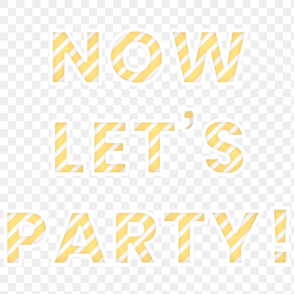Now let's party png candy cane font typography