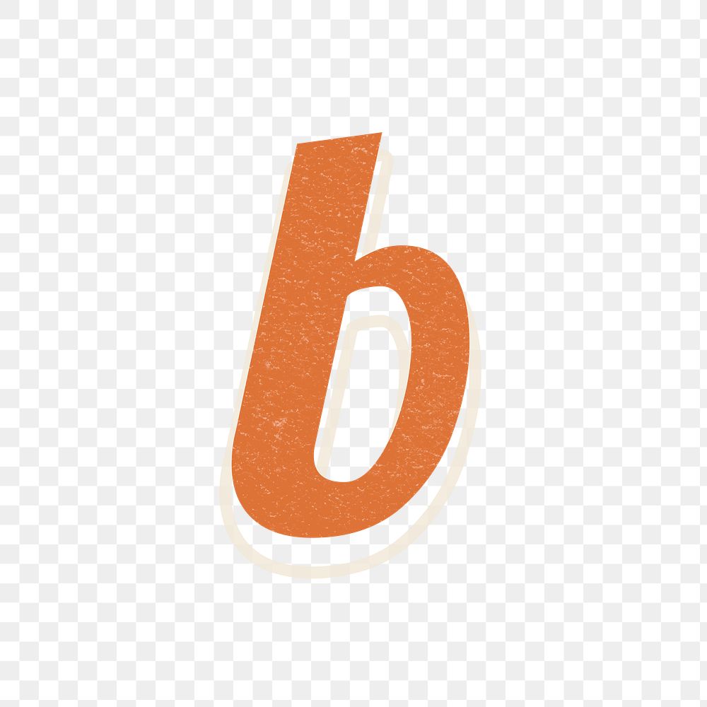 Letter B retro bold font typography and lettering