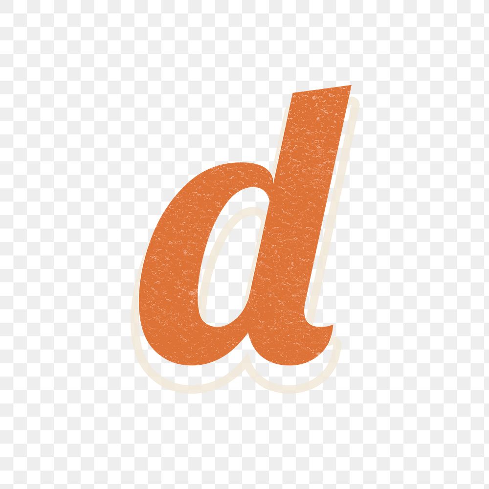 D letter vintage font lettering | Free PNG Sticker - rawpixel