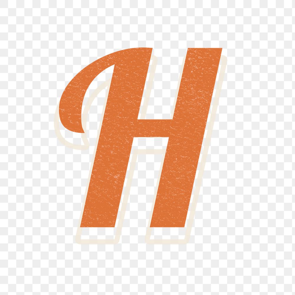 H letter vintage font lettering alphabet