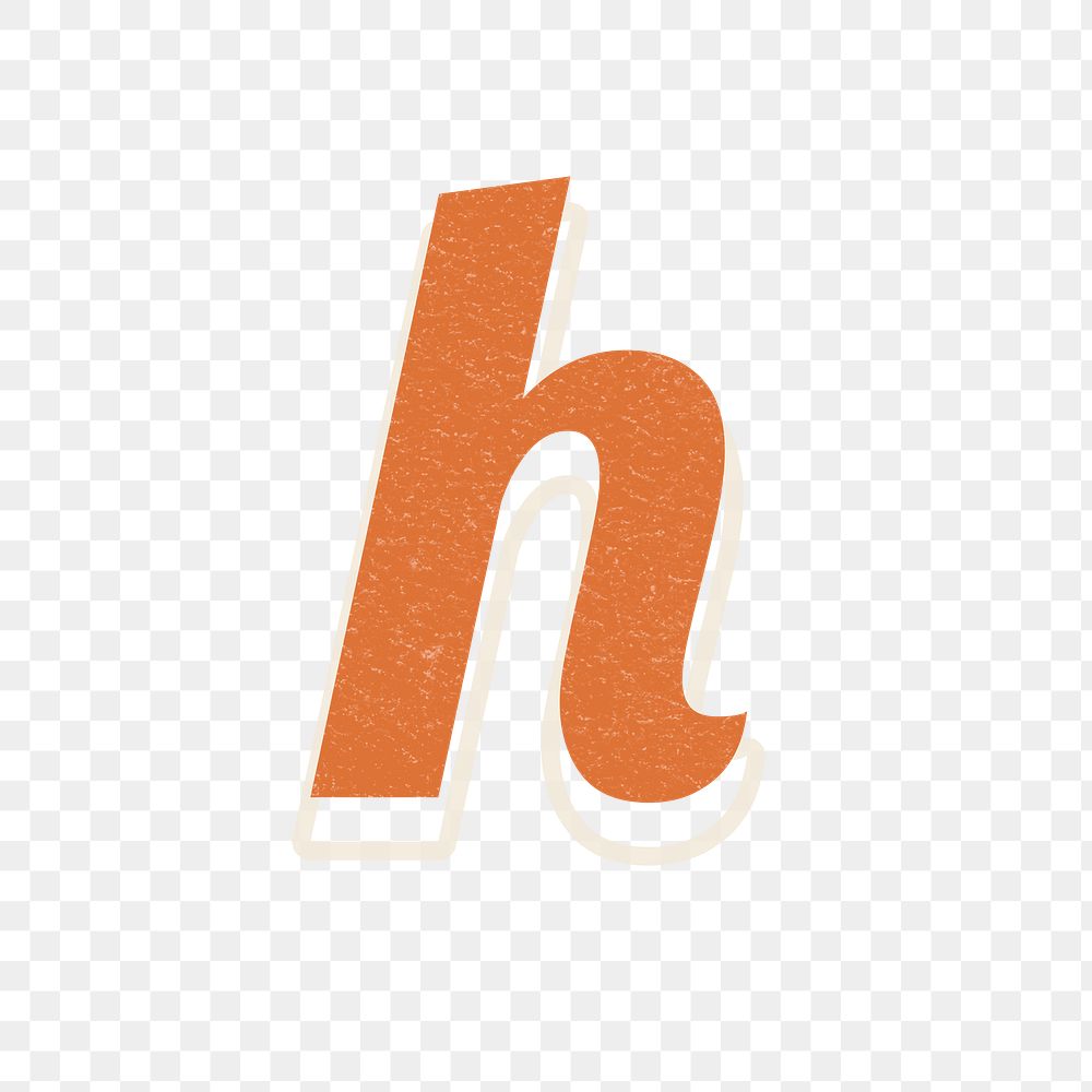 Retro letter H bold typography