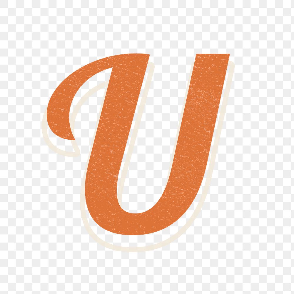 Letter U bold font lettering