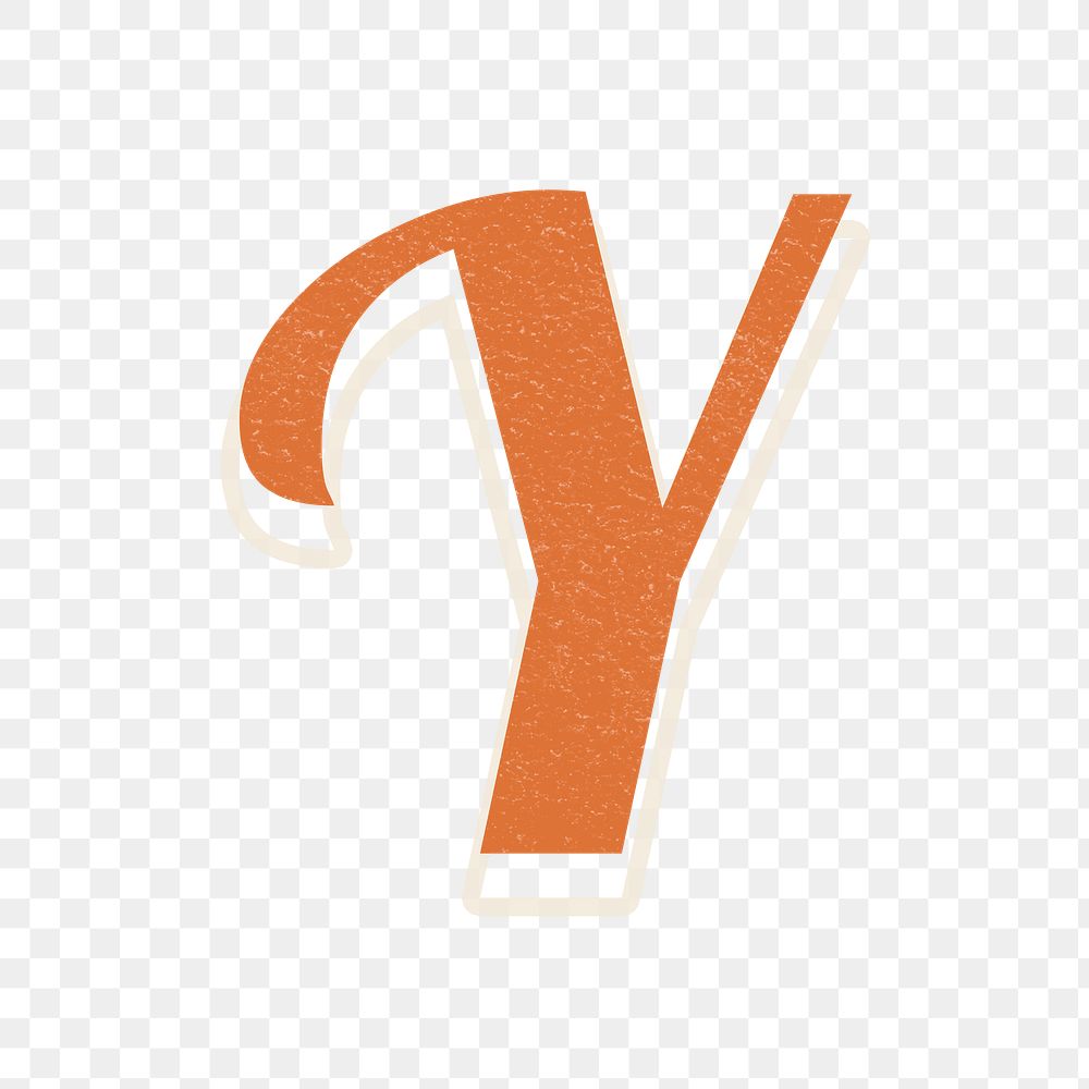 Retro letter Y bold typography