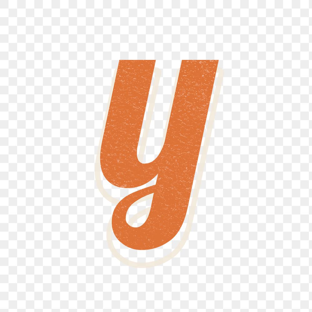 Letter Y retro bold font typography and lettering
