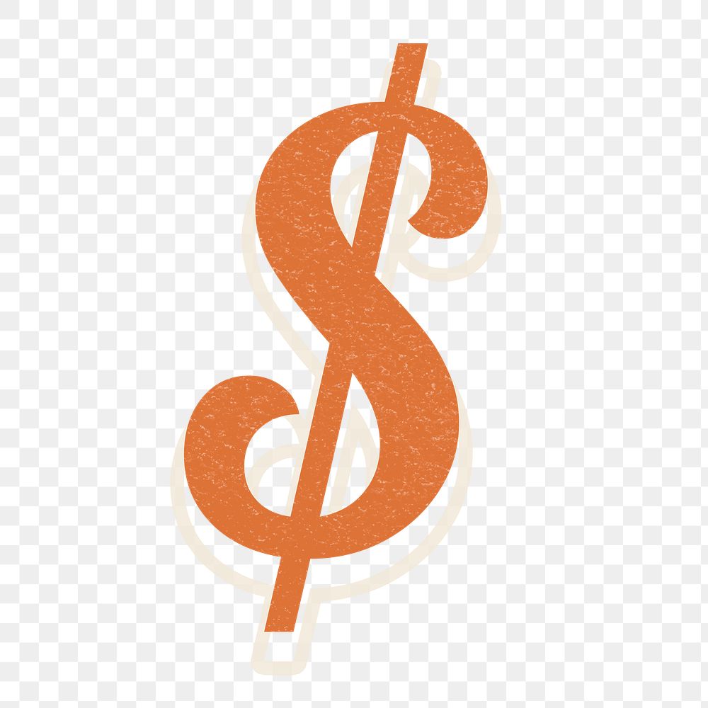 Dollar sign png typography icon