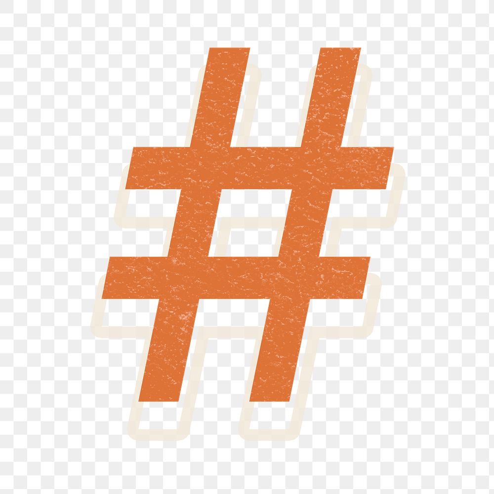 Hashtag number sign png lettering icon