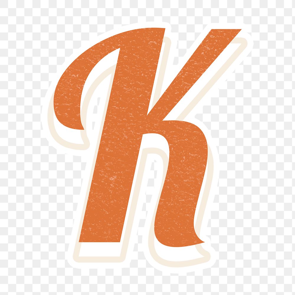 K letter vintage font lettering | Premium PNG Sticker - rawpixel