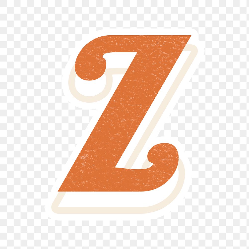 Letter Z retro bold font typography and lettering
