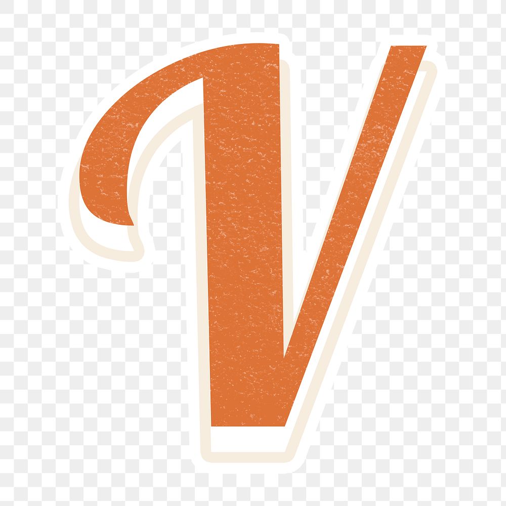 V letter vintage font lettering alphabet