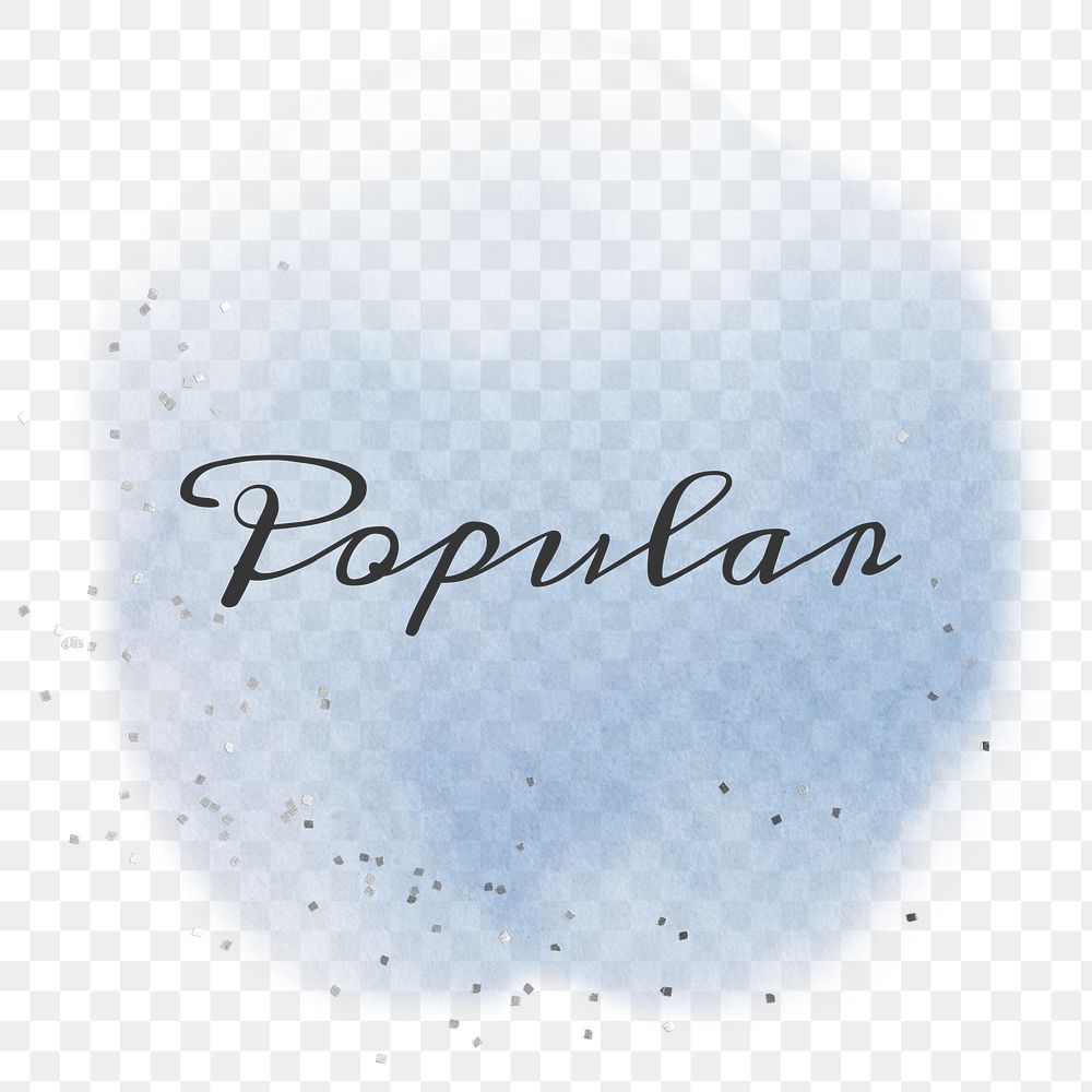 Popular calligraphy png on pastel blue