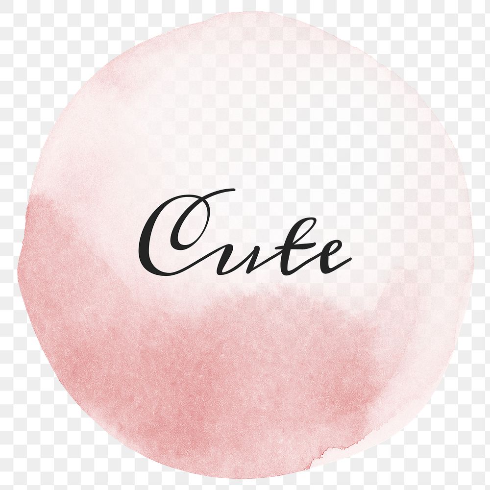 Cute calligraphy png on pastel pink