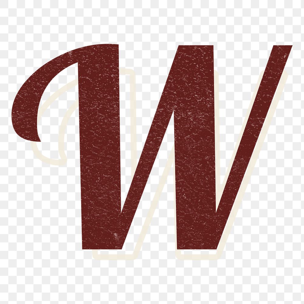 Letter W abc calligraphy handwriting font and typography png