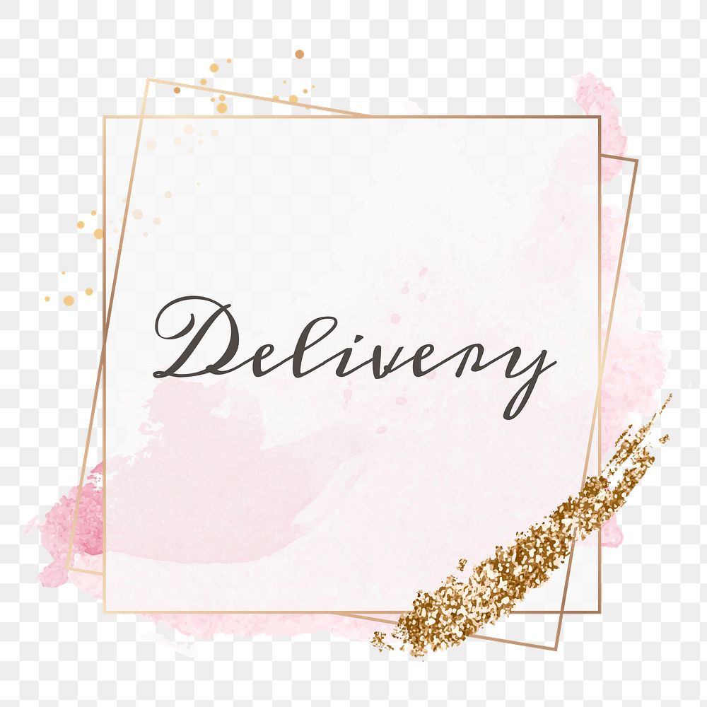 Delivery word png feminine frame