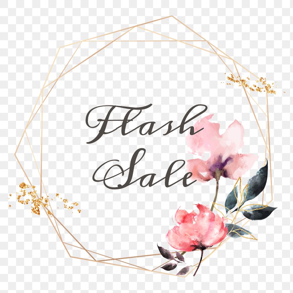 Flash sale png floral frame