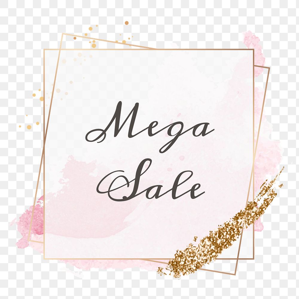 Mega sale png pastel frame