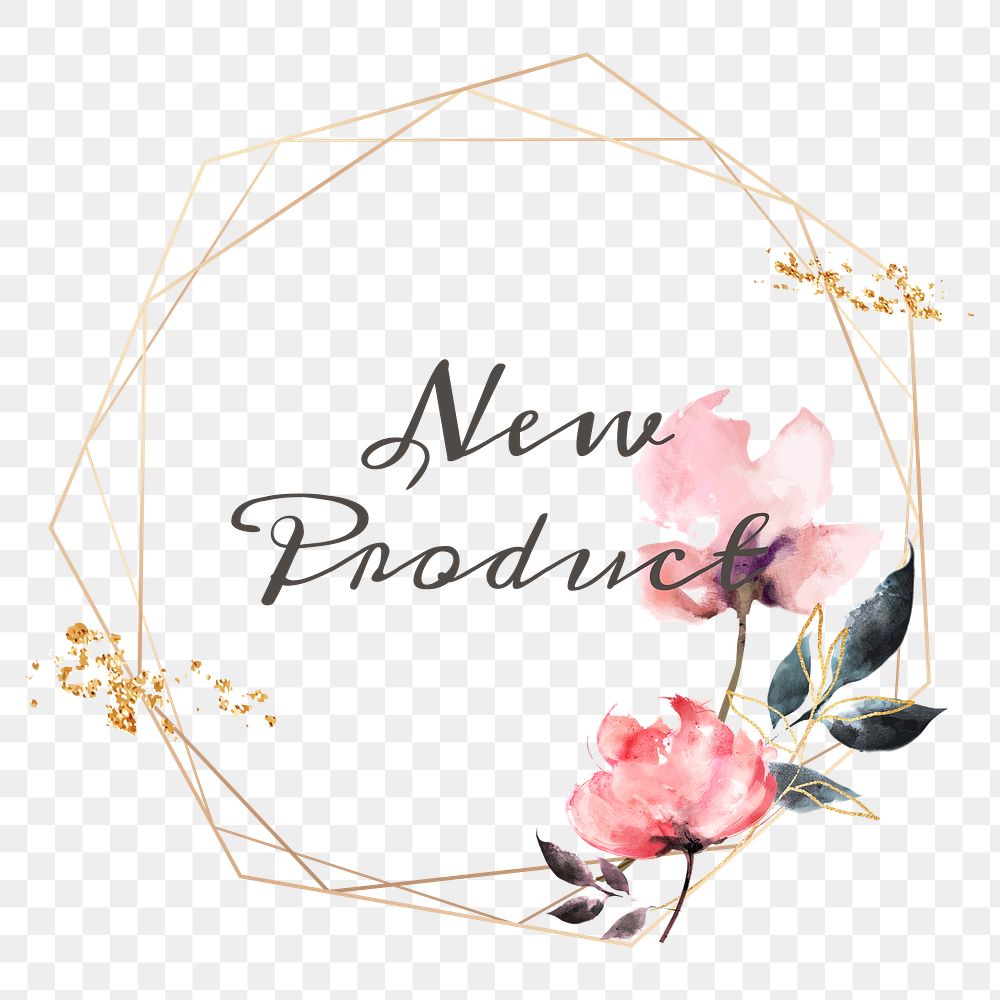 New product png floral frame