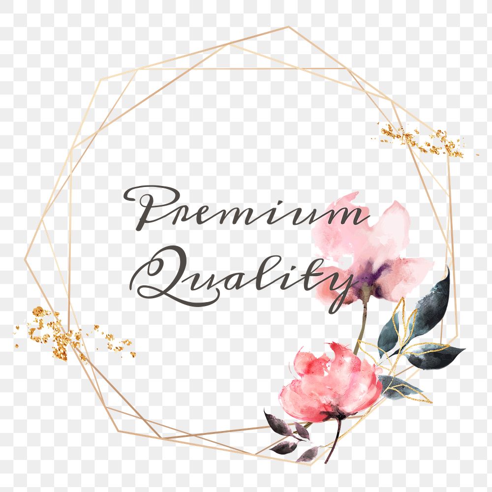Premium quality png floral frame
