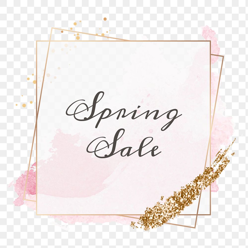 Spring sale png floral frame