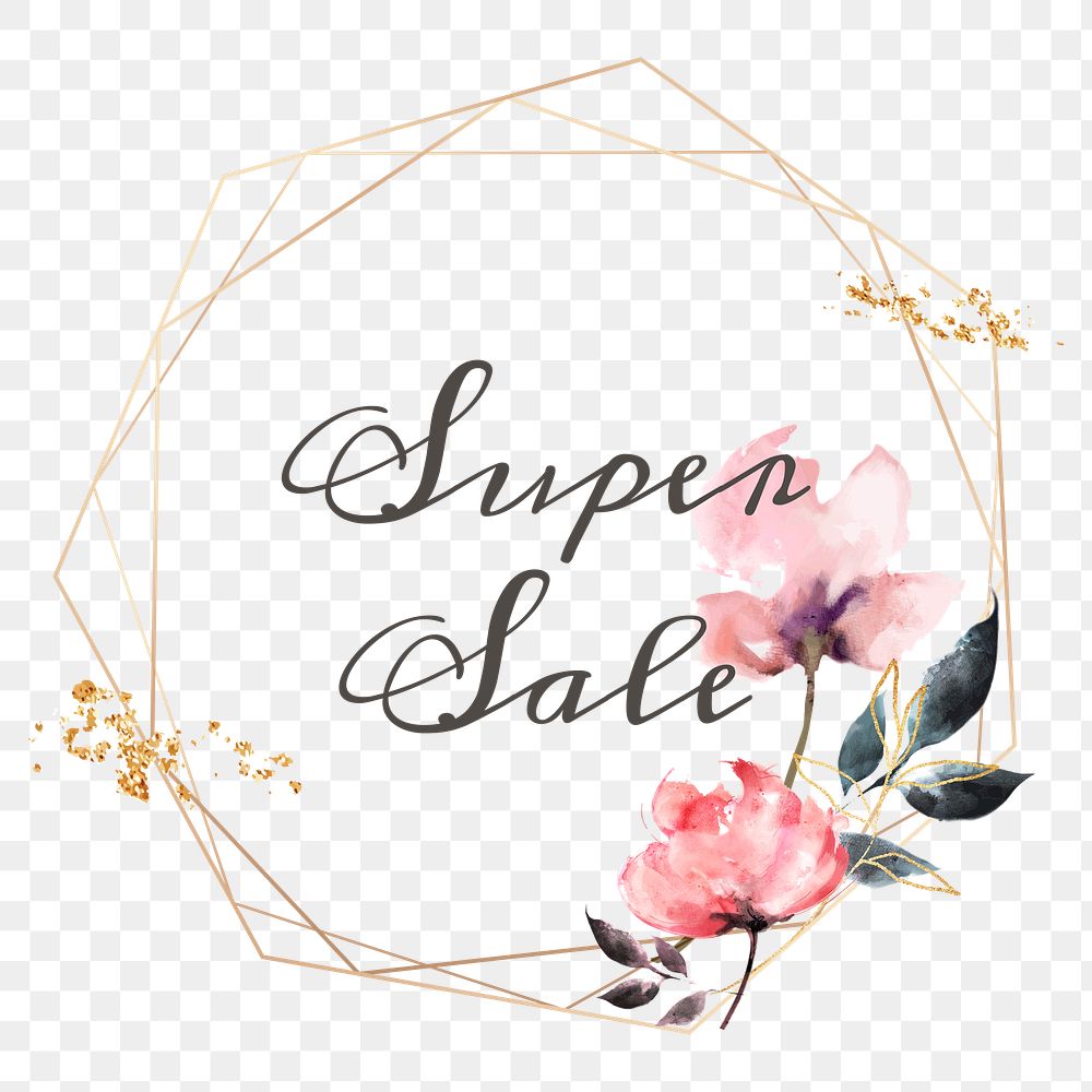 Super sale png floral frame