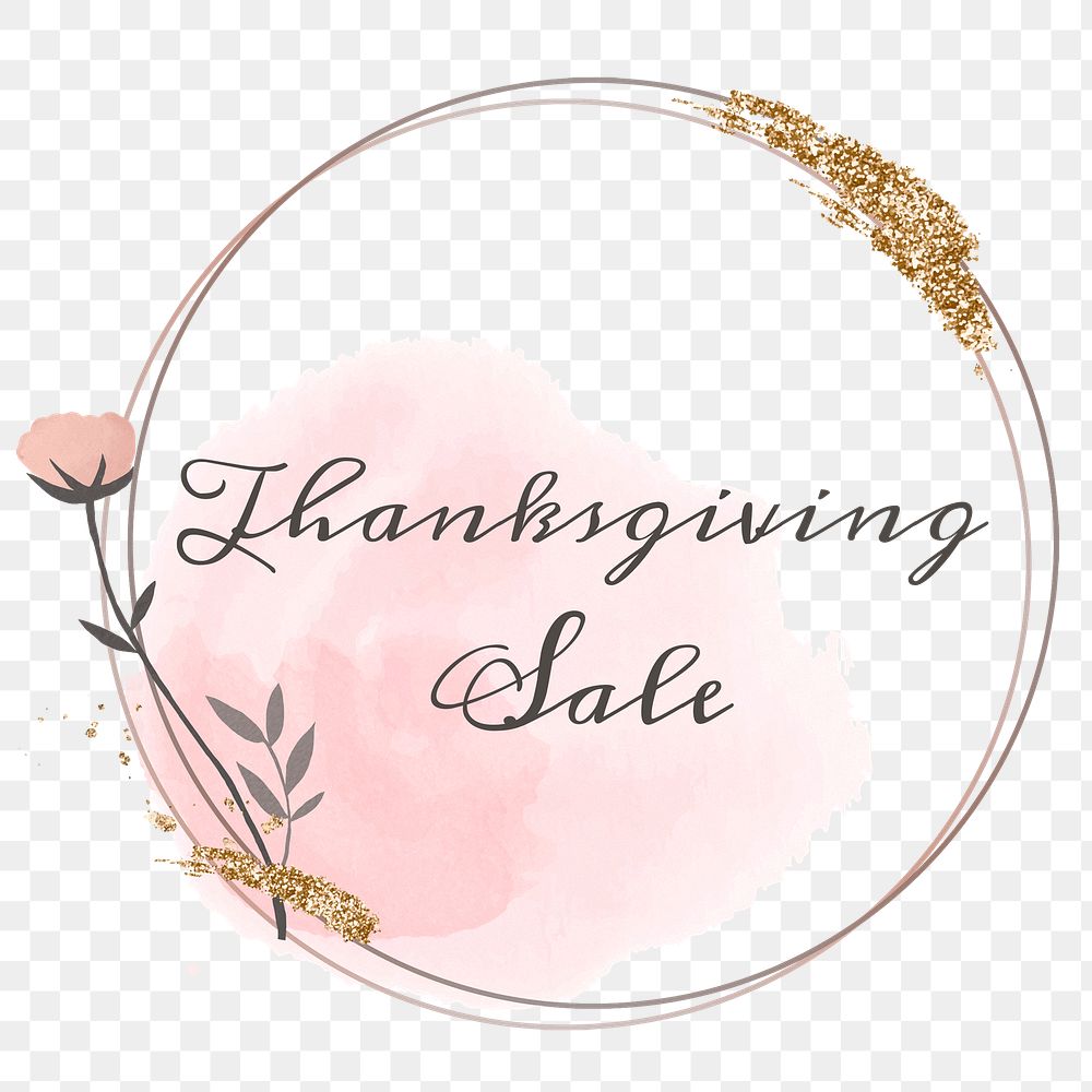 Thanksgiving sale png floral frame