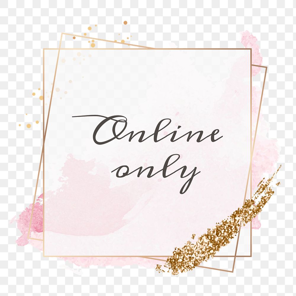 Online only png feminine frame