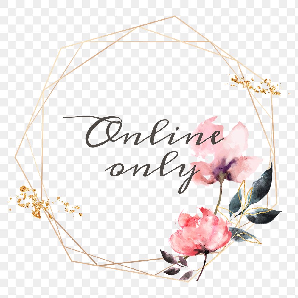 Online only png floral frame